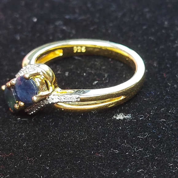 SAPHIRE &DIAMOND RING - Picture 5 of 5